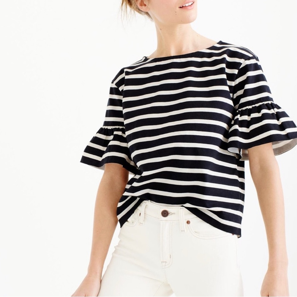 J.Crew bell sleeve striped top